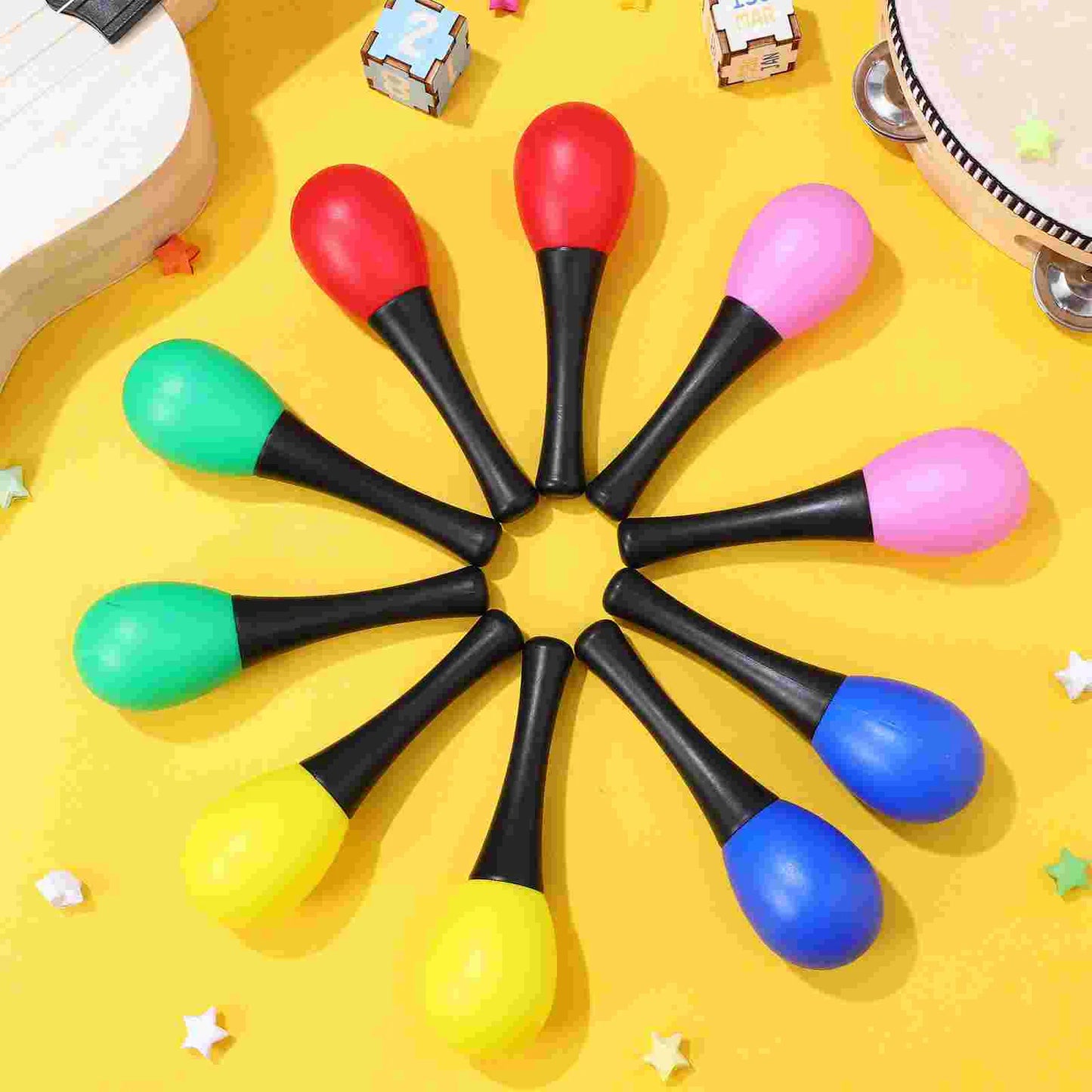 10 Pcs Maracas Percussion Instrument Small Sand Hammer Training Sand Hammer Festival Maracas