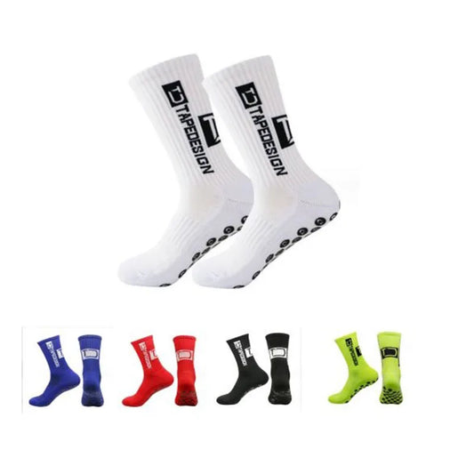 1 Pairs New in ANTI SLIP Tapedesign Football Socks Mid Calf Non-Slip Soccer socks Cycling Sports Mens Sock Women